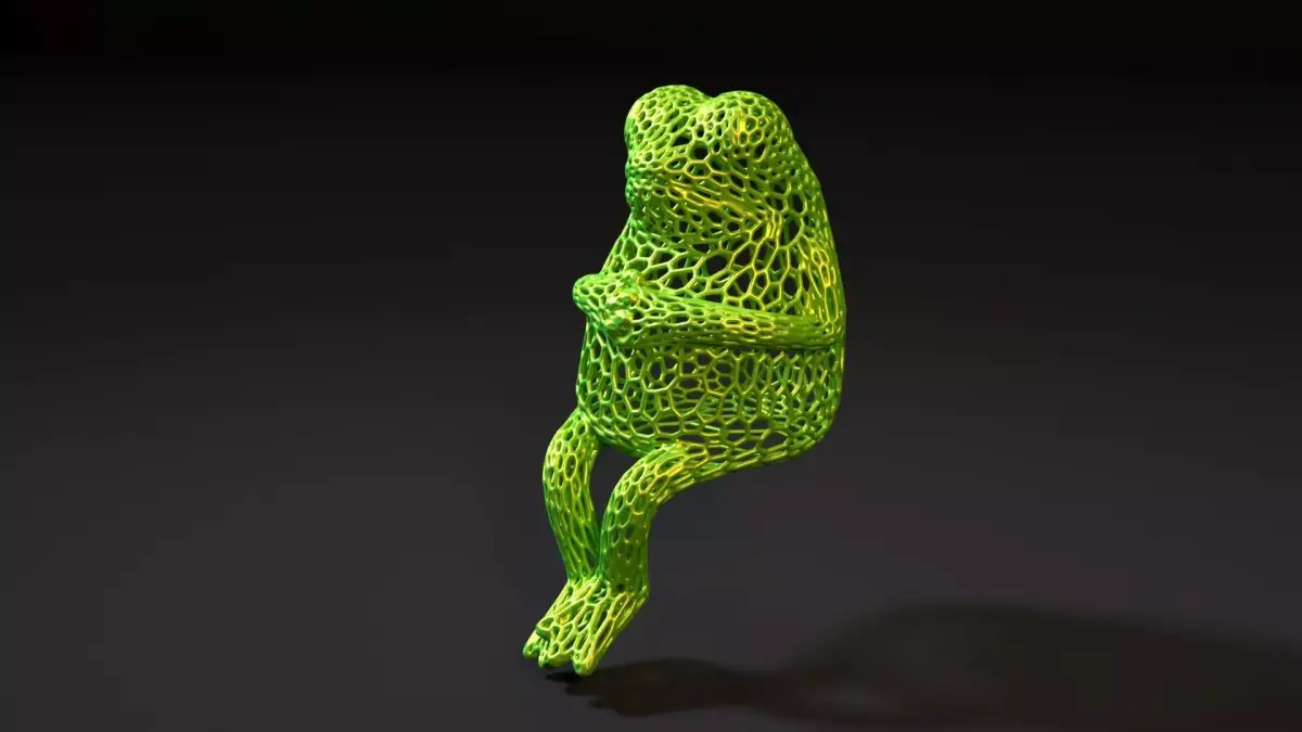 Frog sitting 3D print model