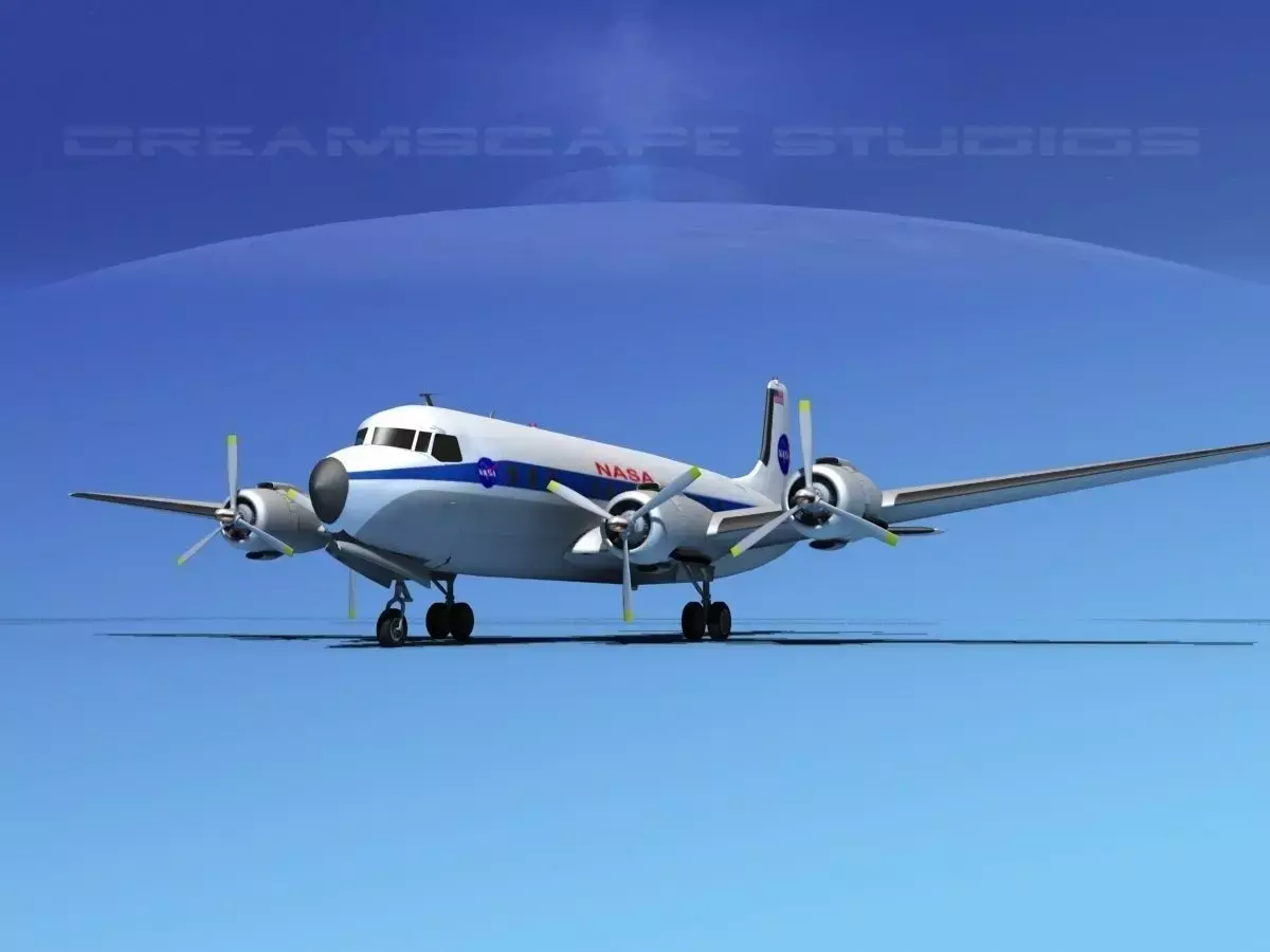 Douglas DC-7B NASA 3D model