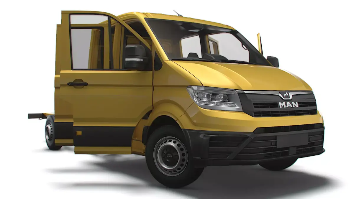 MAN TGE Chassis DoubleCab L3 HQInterior 2023 3D model