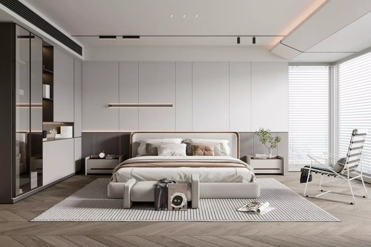 Cozy Bedroom Interior Scene 3D model 2