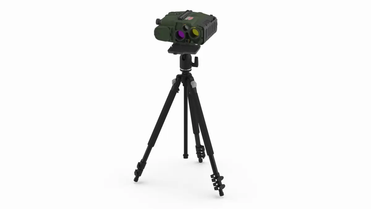 Battlefield Laser Rangefinder Tripod Green 3D model