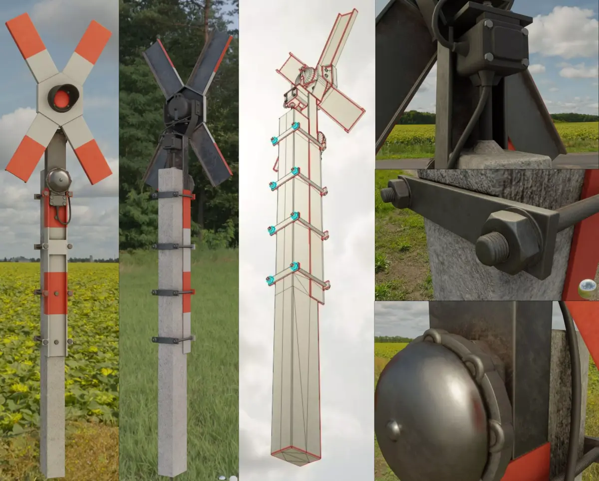 Low-Poly Andreaskreuz Version 2 Low-poly 3D model