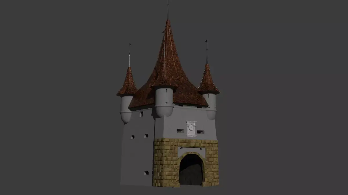 Catherine s Gate - Historic Landmark from Brasov 3D model