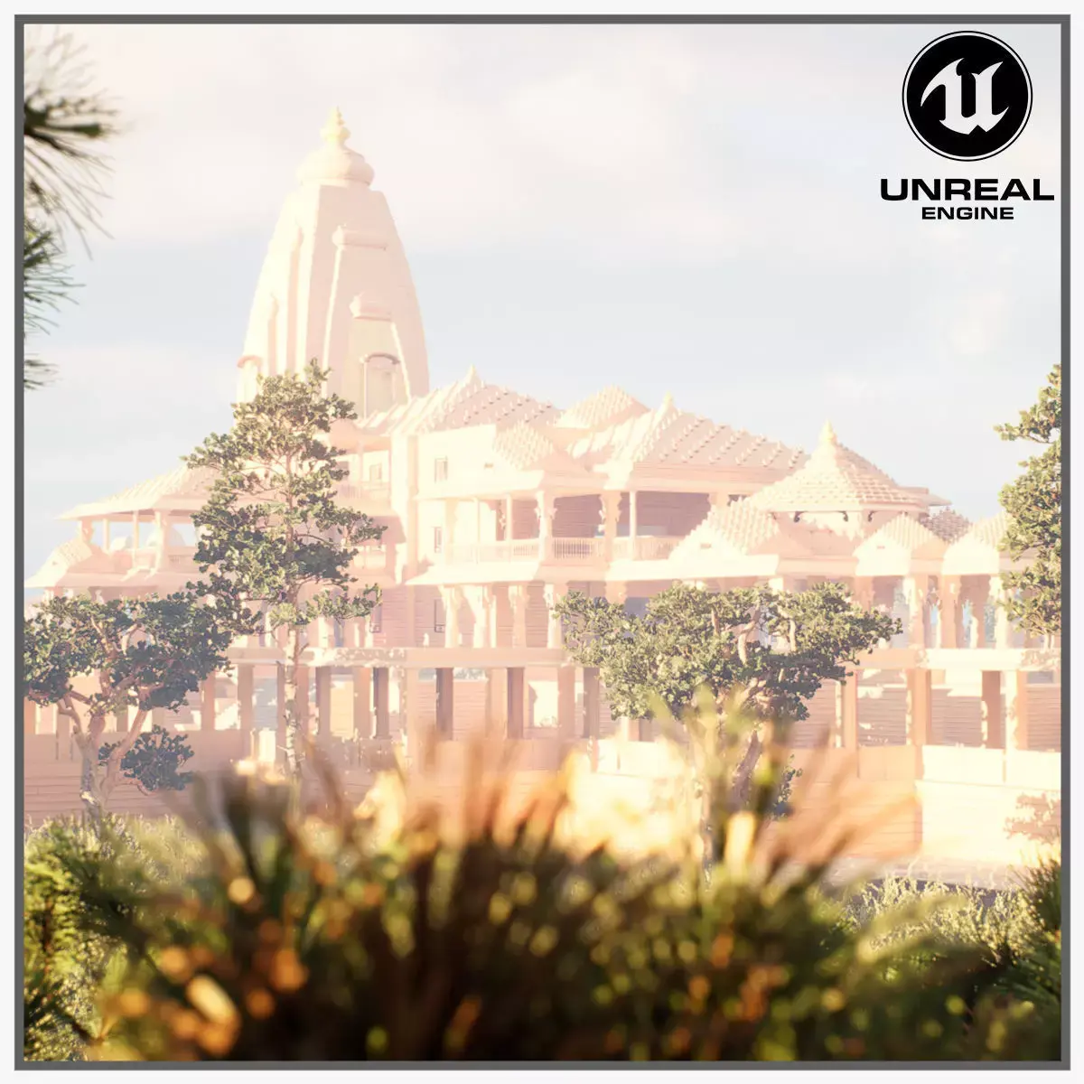 The Ram Mandir Ayodhya A Revered 3D Journey in Unreal Engine 5 3D model