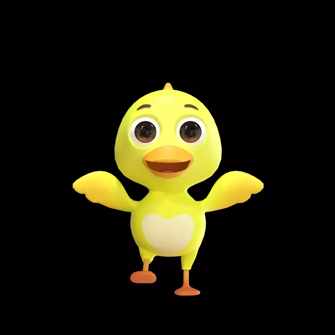 Baby Duck - Stylized 3D Model Low-poly 3D model