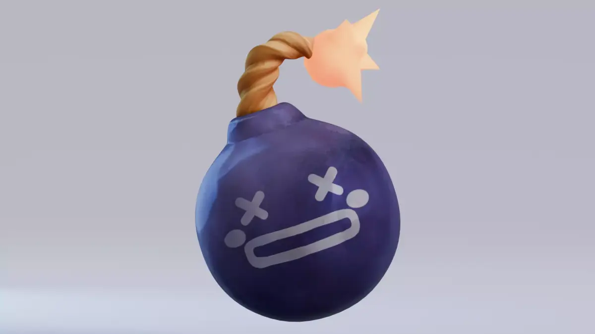 Low Poly - Stylized Game Items - Bomb Low-poly 3D model