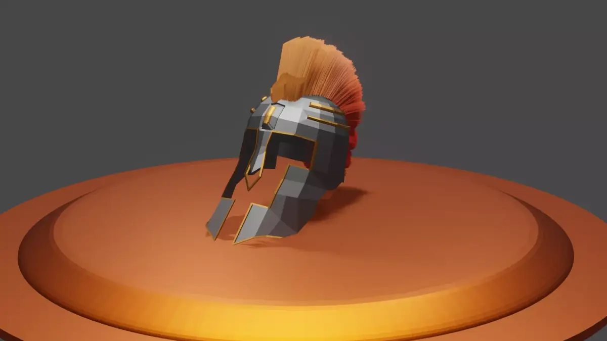 low poly helmet spartan Low-poly 3D model