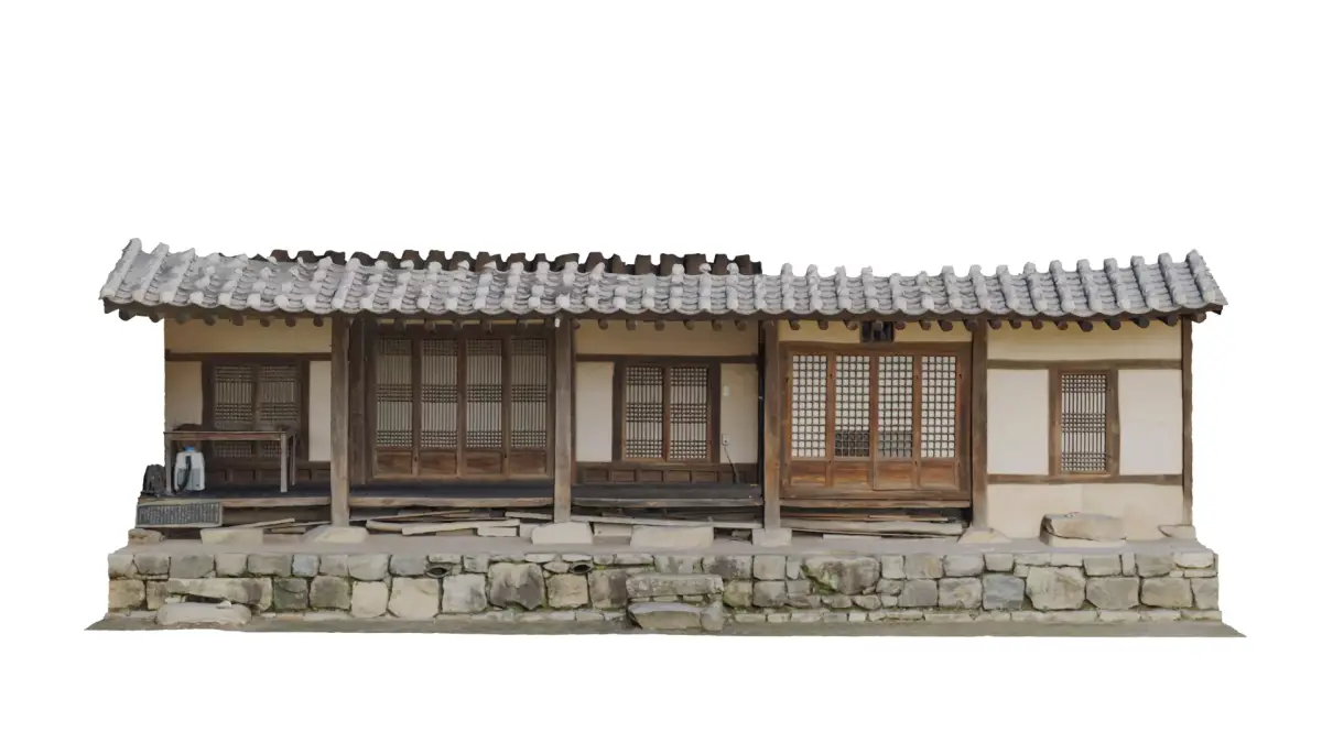 Korean Traditional tiled house 3D model