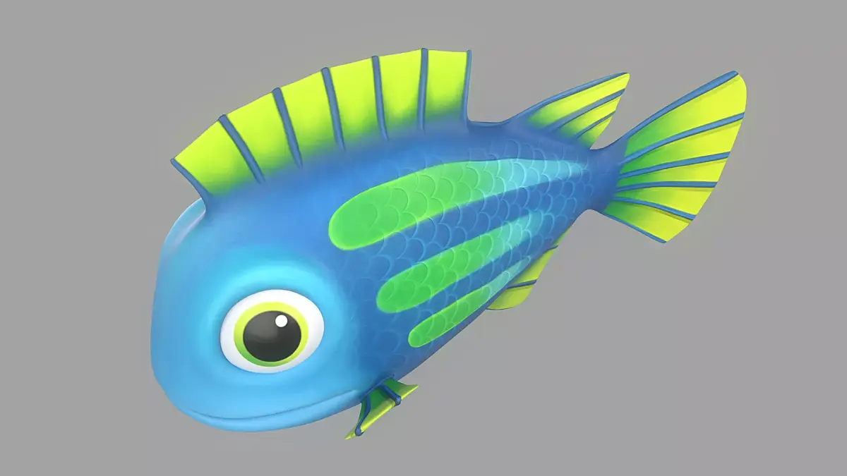 Cartoon Fish 19 Low-poly 3D model