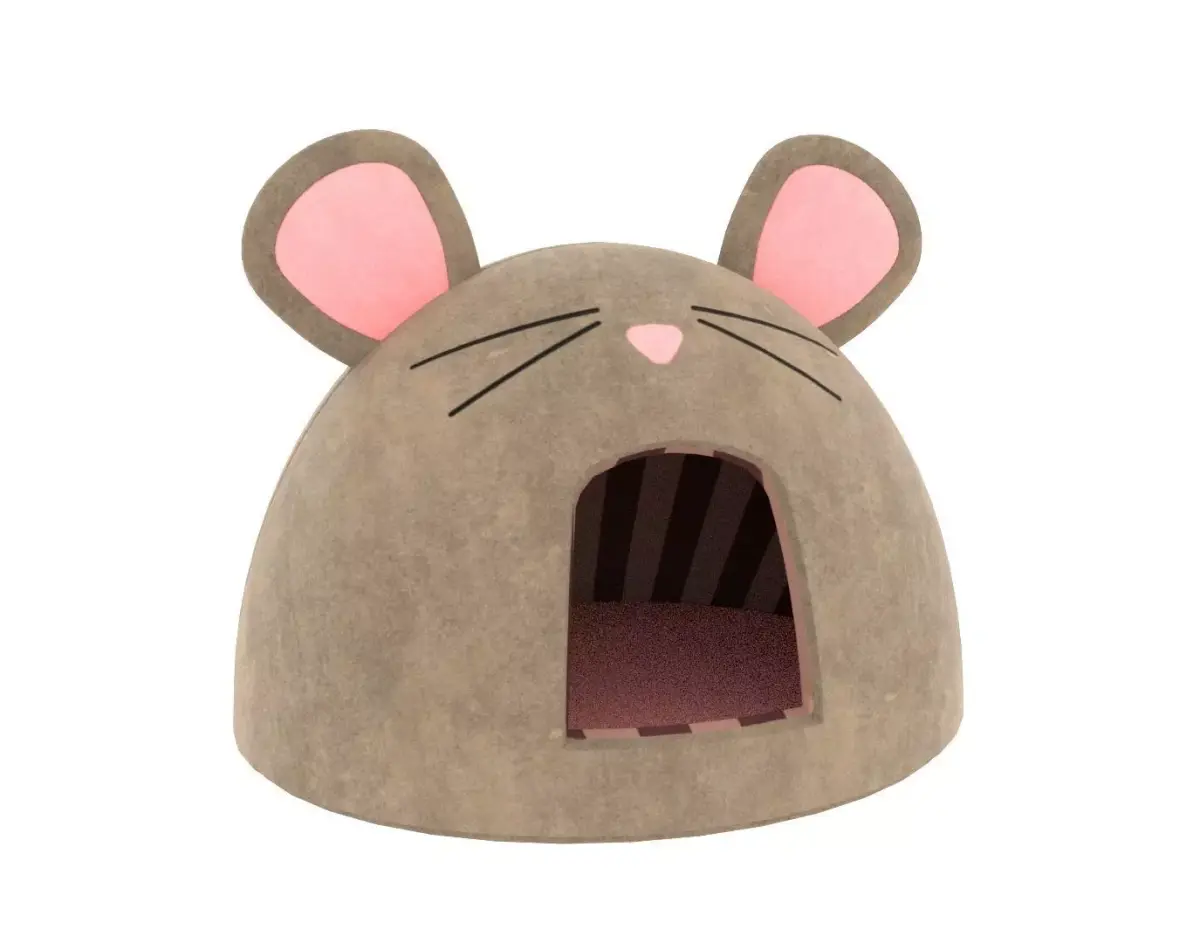 Mouse Meow Hut Cat Hut Cat Tent Brown 3D model