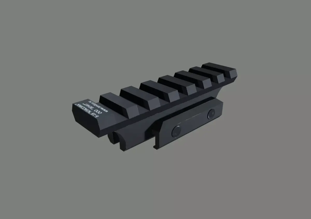 AK B-18  Zenit Picatinny Rail Low-poly 3D model