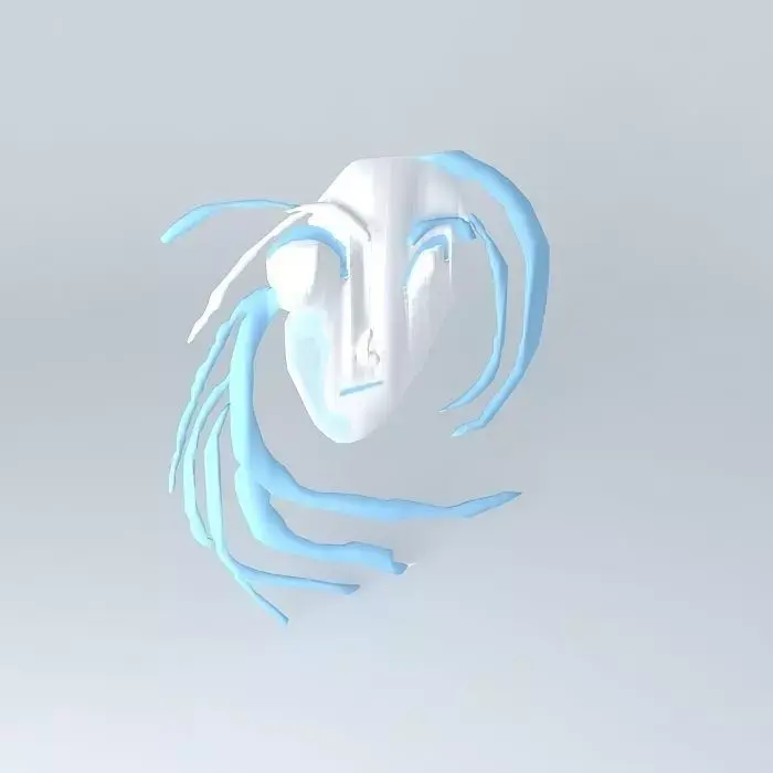 face fish with long hair Free 3D model