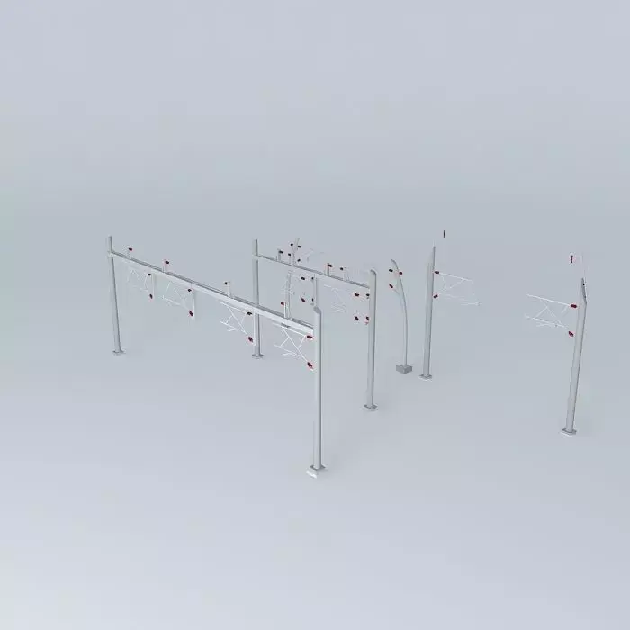 Dutch 25kV gantries Free 3D model