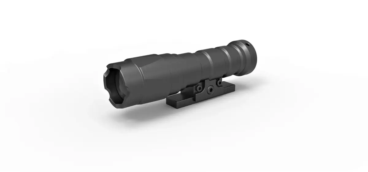 Flashlight for cosplay blaster 3D print model