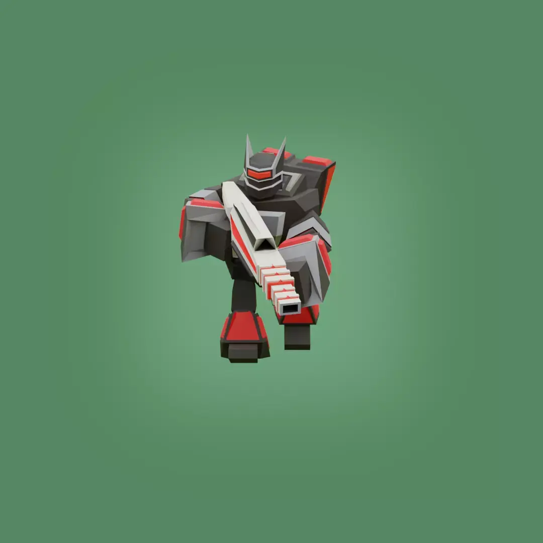 Low-Poly Mecha Robot Character Low-poly 3D model