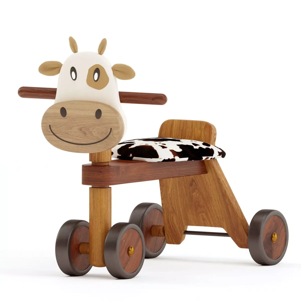 Toddler balancing trike with cow theme 3D model