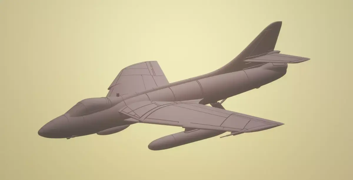HAWKER HUNTER MK-56 1-72 SCALE HIGHLY DETAILED MODEL 3D print model