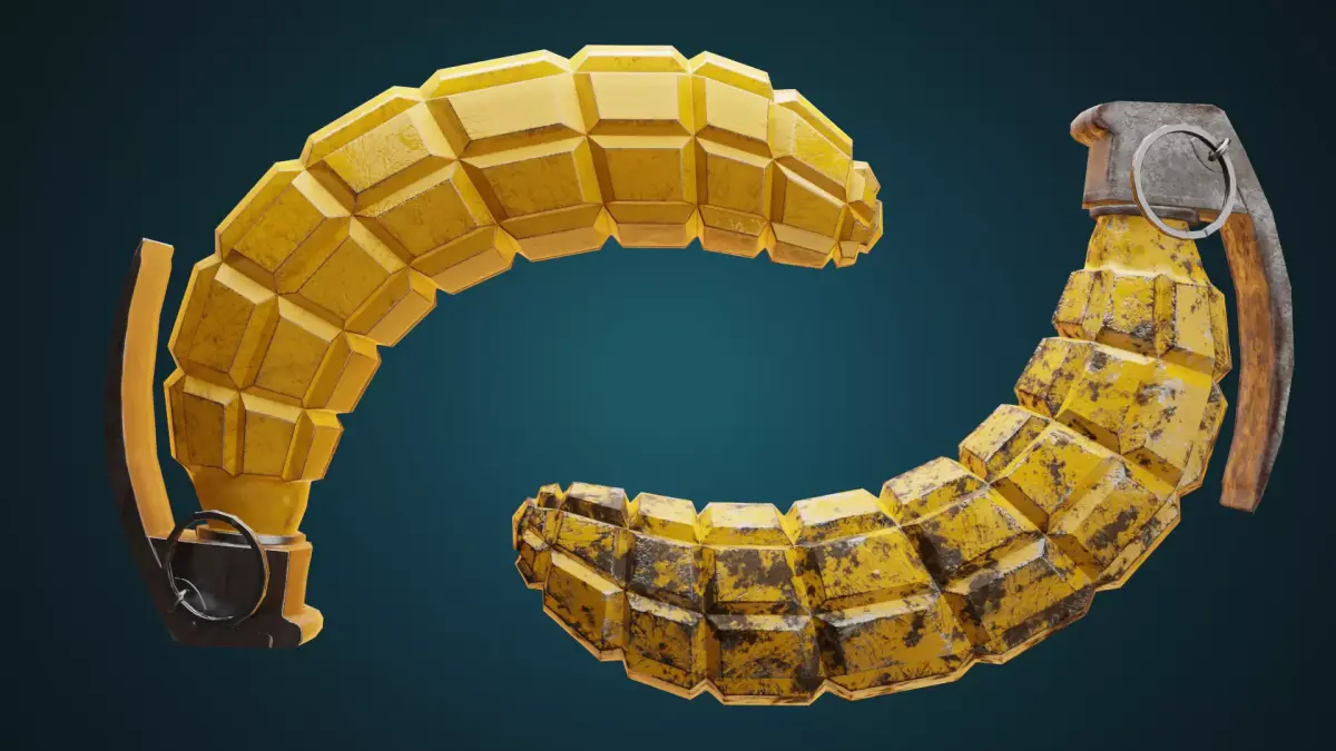 Banana Granada Low Poly Low-poly 3D model