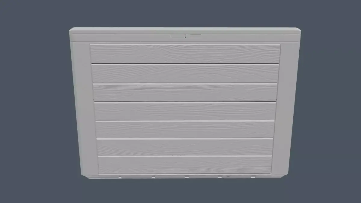 Wooden Box 3D model 3