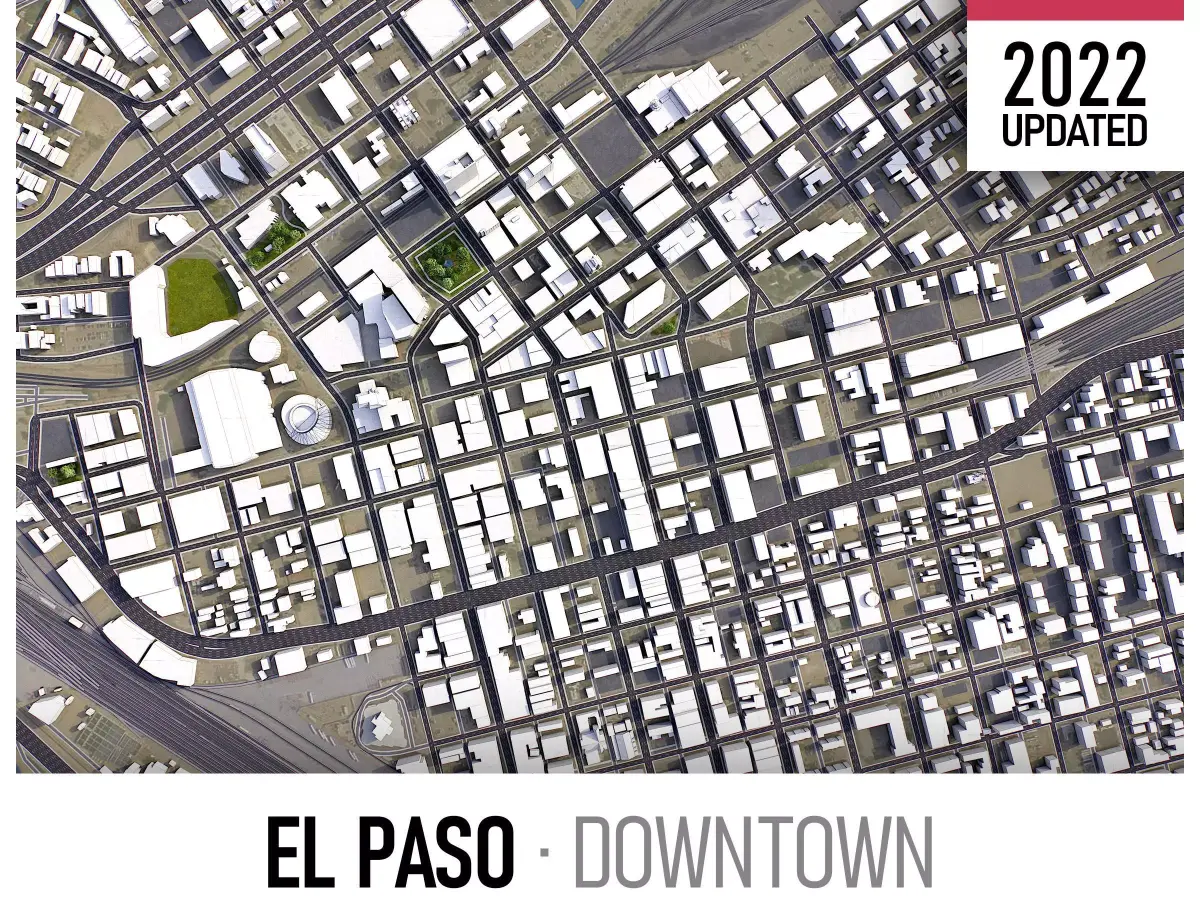 El Paso Low-poly 3D model