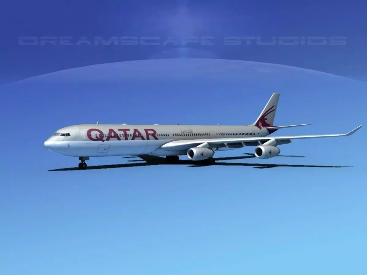 Airbus A340-600 Qatar 2 3D model