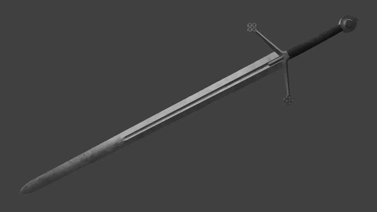 Two Handed Scottish Sword Claymore Low-poly 3D model
