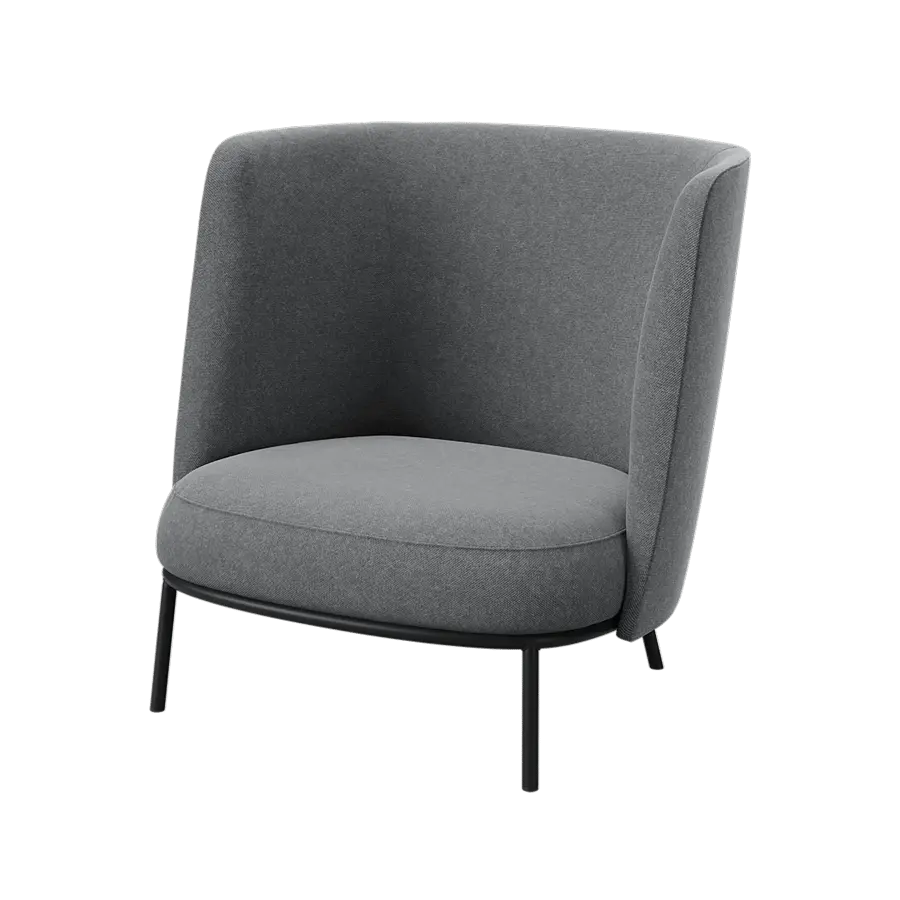  Replica Offecct Boller High Armchair Model, Grey 