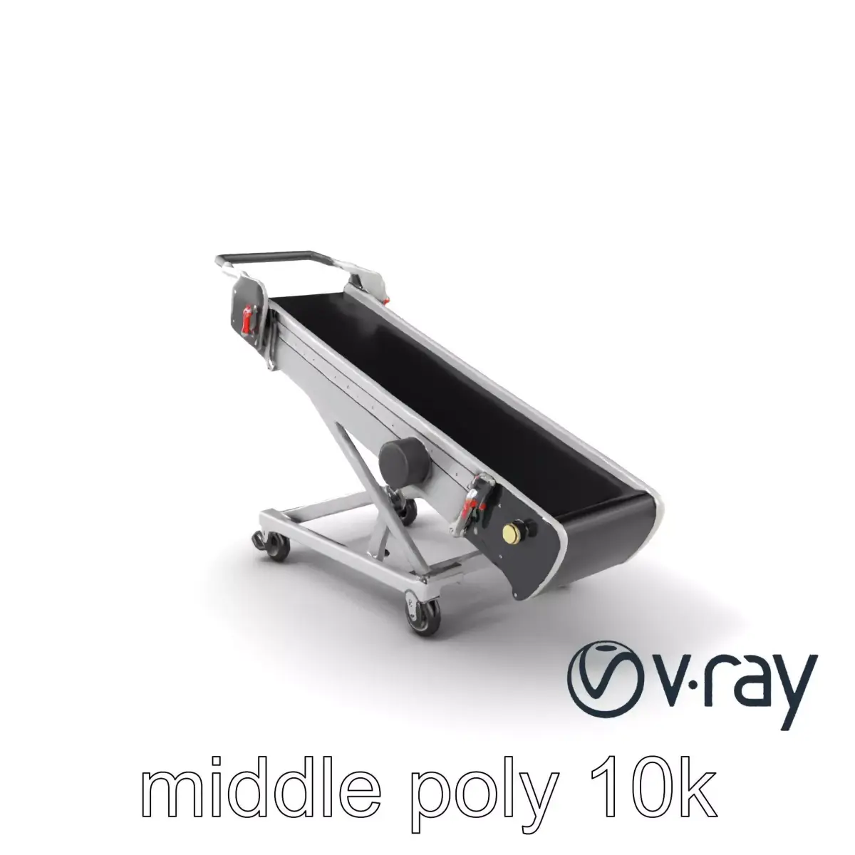 Baggage Conveyor Loader Durable Extendable Belt model pack Low-poly 3D model