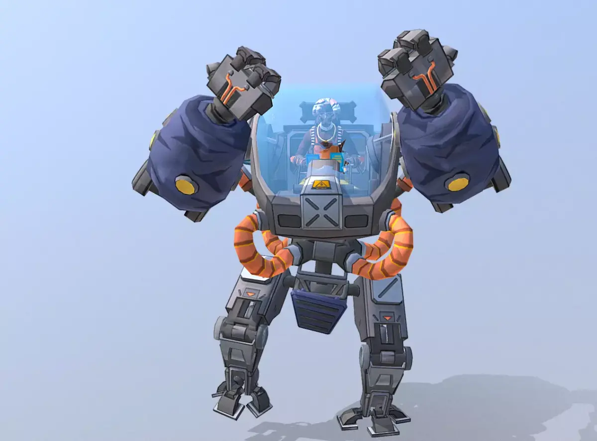 URBAN SCIFI MODIFIED LARGE ROBOT Roar Threat 3D model