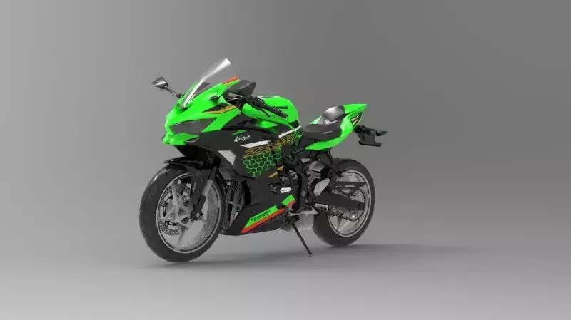zx250r kawasaki Low-poly 3D model