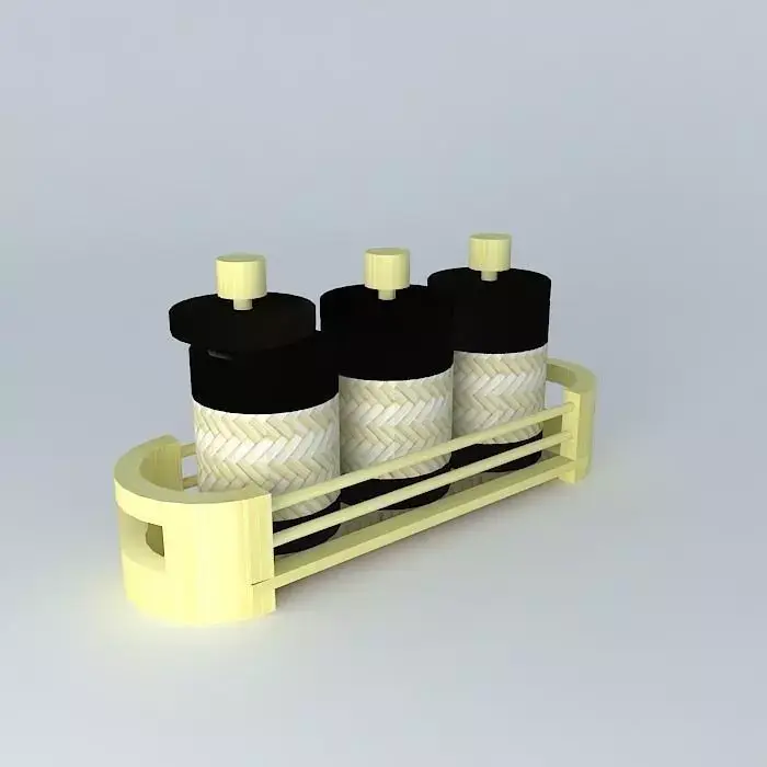 BAMBOO CONTAINER 1 Free 3D model