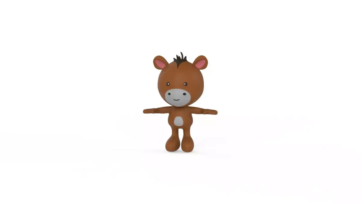 Character008 Horse Animal  Low-poly 3D model