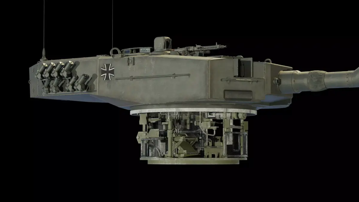 Tank Leopard 2a4 With Interior plus 4 Skins included Low-poly 3D model