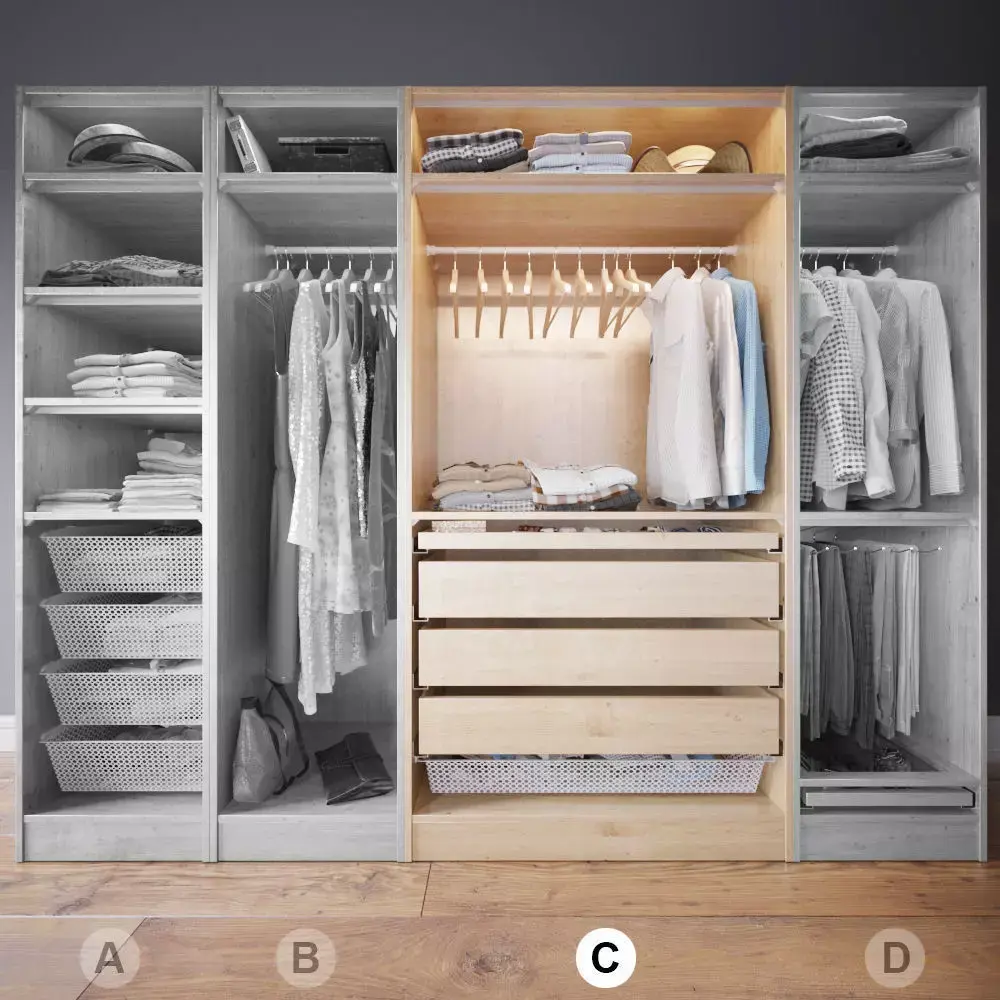 Wardrobe with Clothes part C 3D model