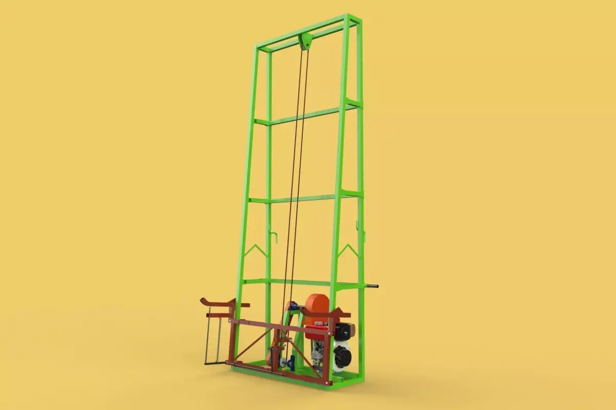 SUGARCANE LOADER LIFTER MACHINE LIFTING TO THE TRUCK 3D model