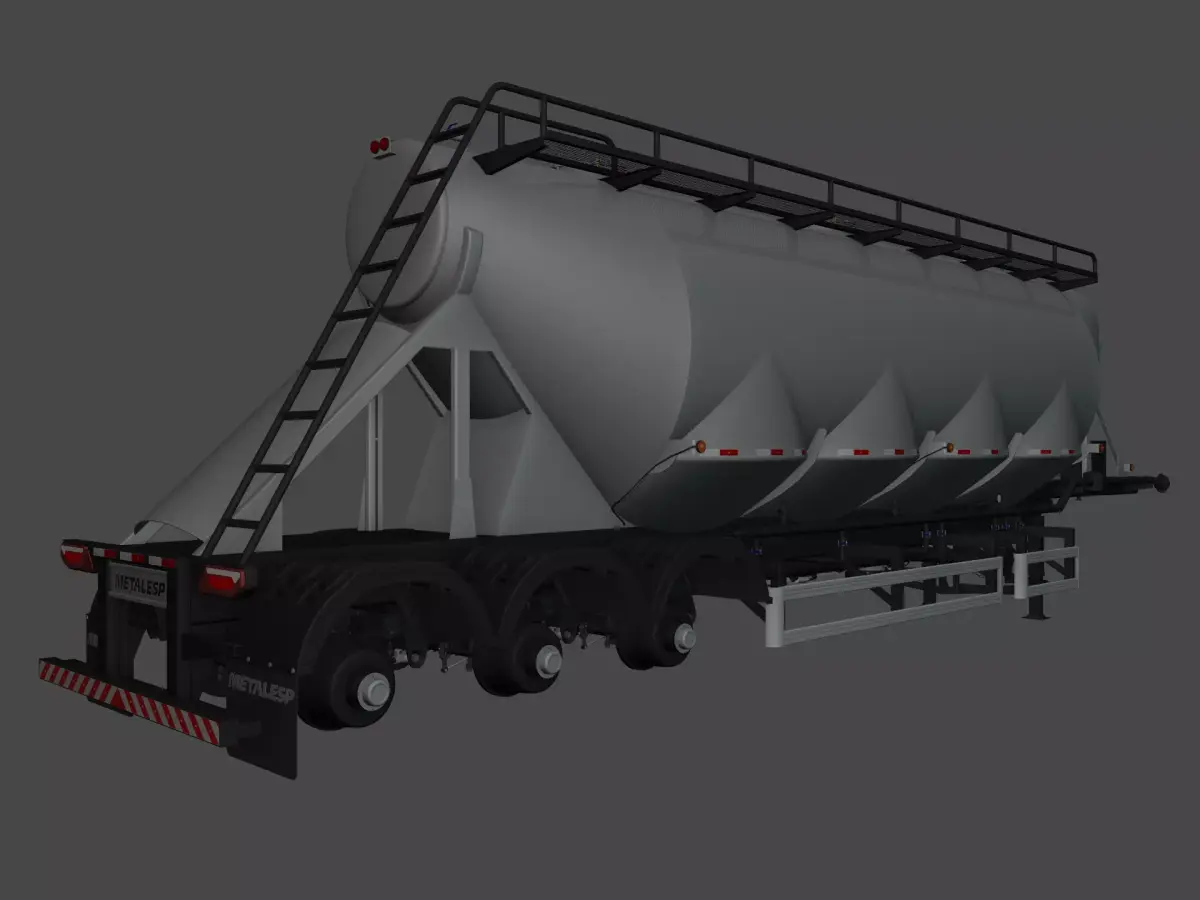 Cement semi trailer carreta silo cimento cebolao metalesp 3D model