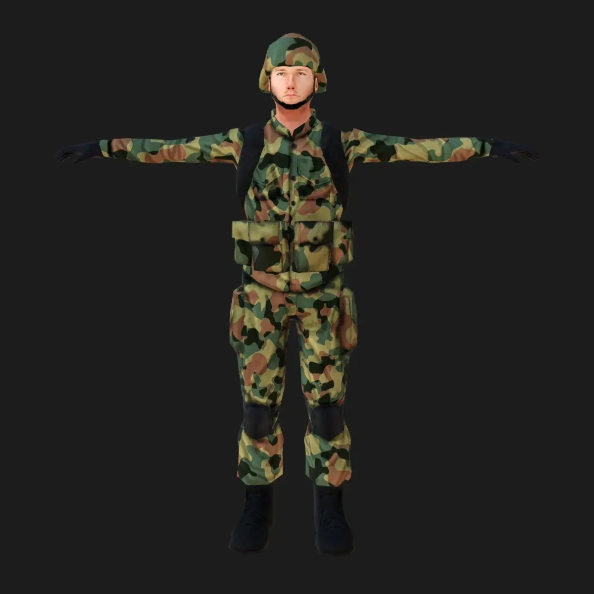 Polish Army Low-poly 3D model