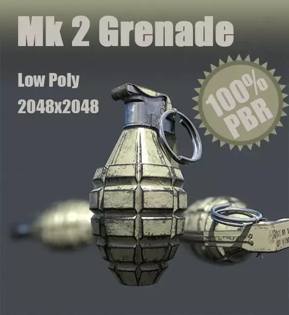 Grenade mk Free low-poly 3D model