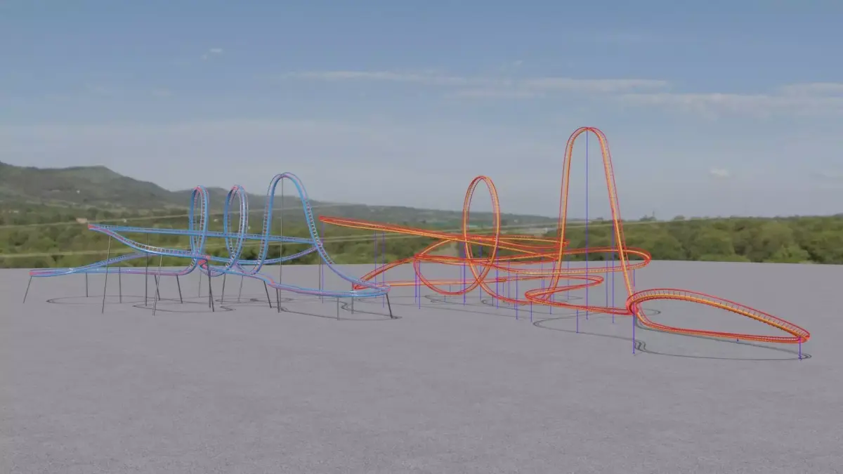 TWO Rollercoaster 3D Model Pack 2
