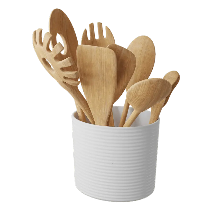  Wooden Utensils Jar Model 