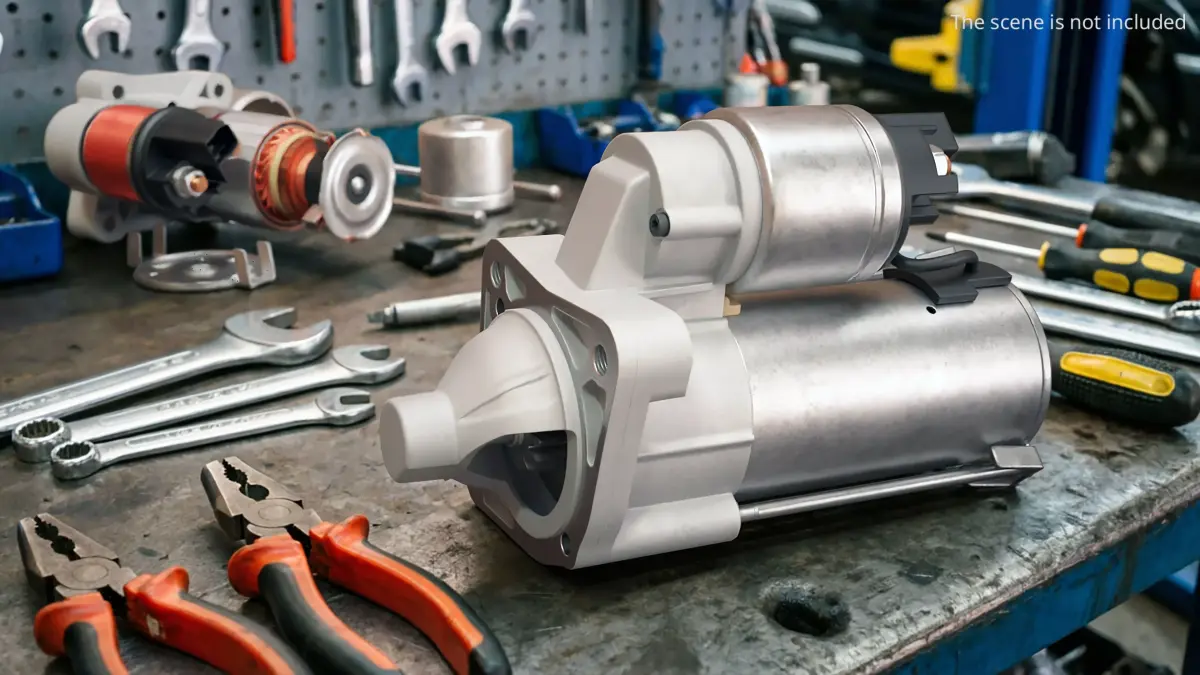 Car Ignition Starter Motor System Simplified 3D model