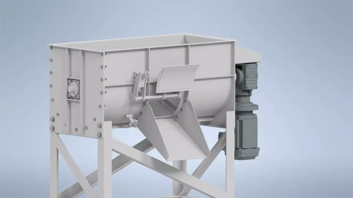 120L Industrial Ribbon Mixer - Complete CAD Design Package  3D model