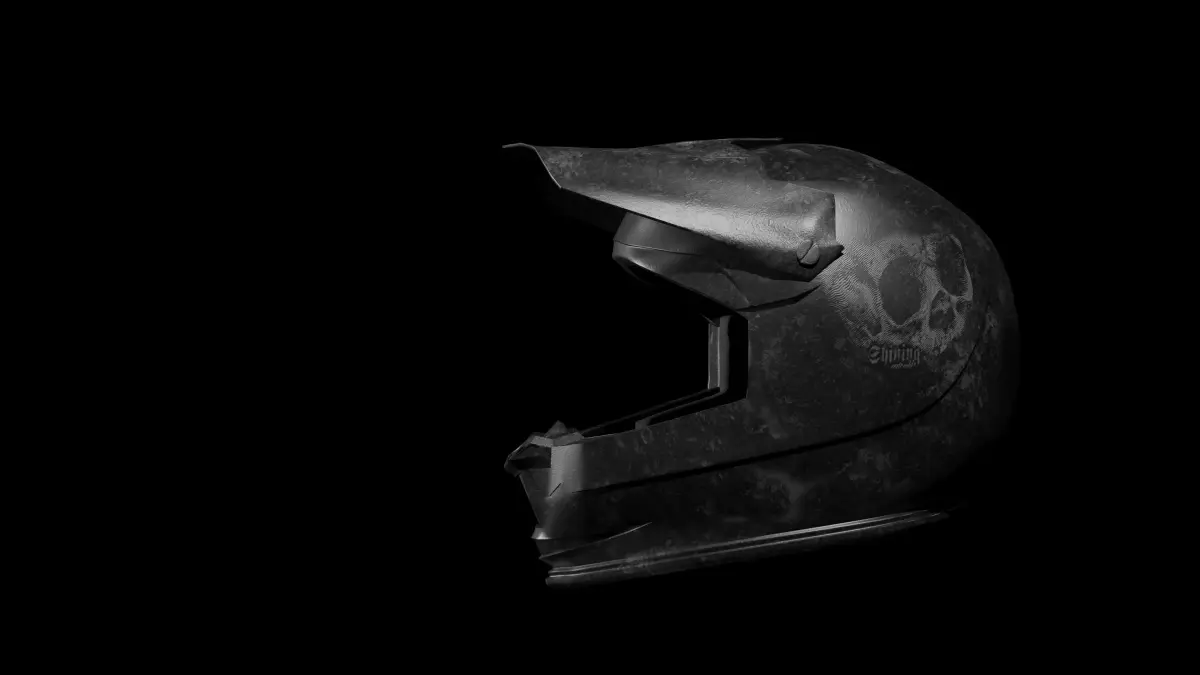 Motocycle Helmet Low-poly 3D model