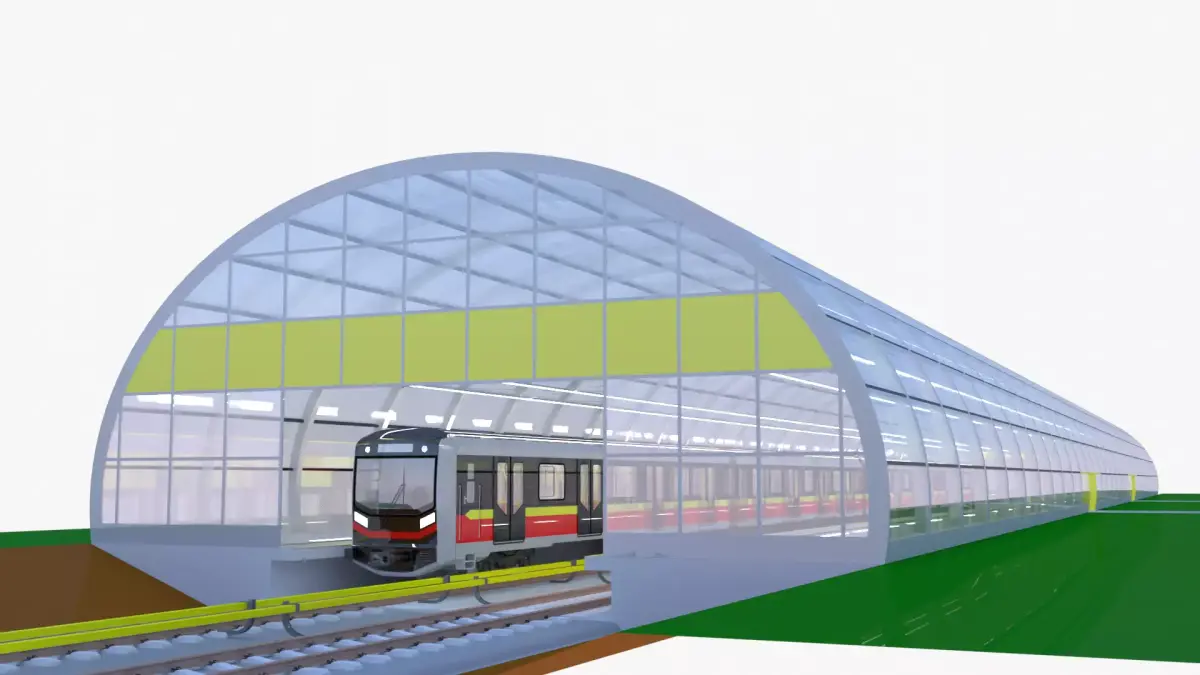 Warsaw metro station II 3D model