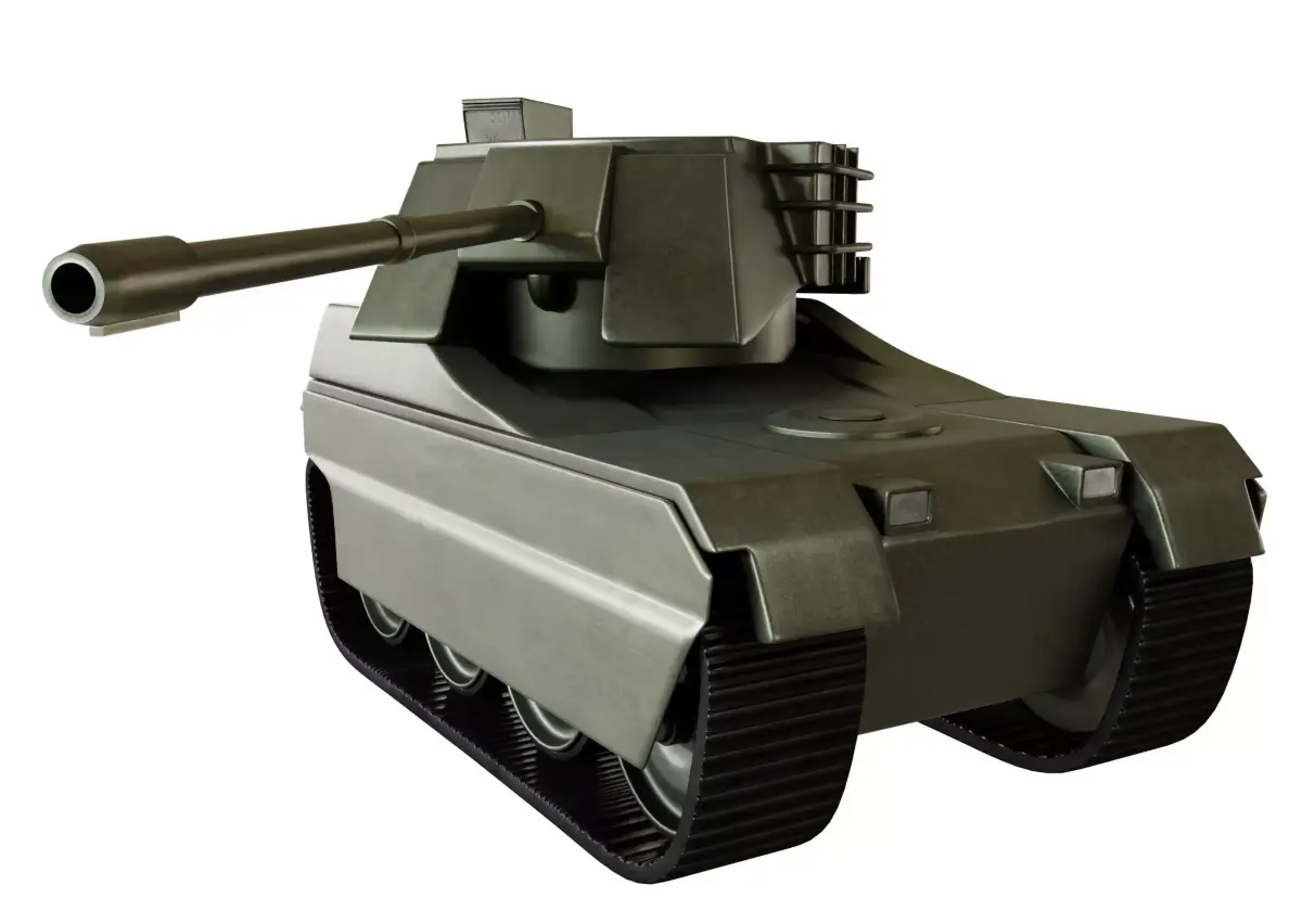 Military Tank Low-poly 3D model 3