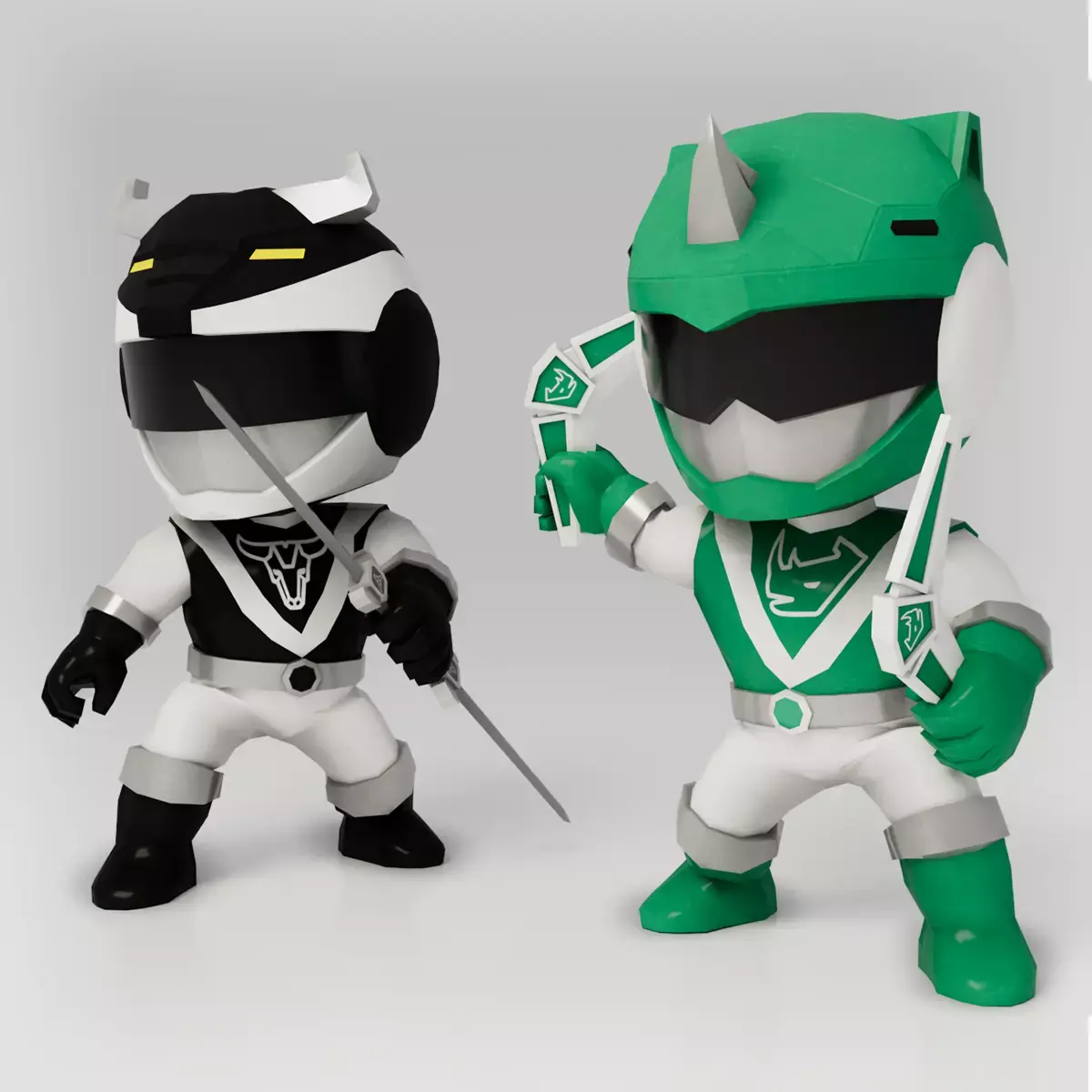 Liveman Warriors Rigged Free low-poly 3D model