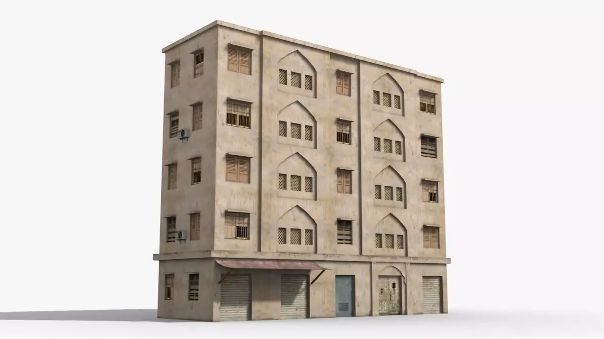Arab Middle East Building x20 Low-poly 3D model