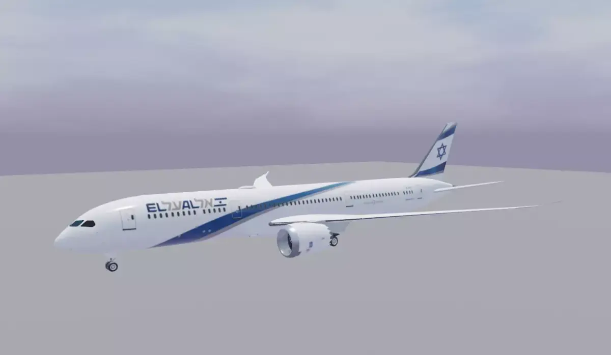EL AL Boeing 787-9 3d model Low-poly 3D model