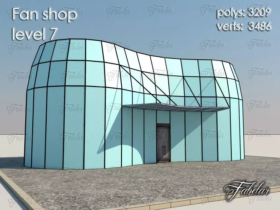 Fan Shop Low-poly 3D model order