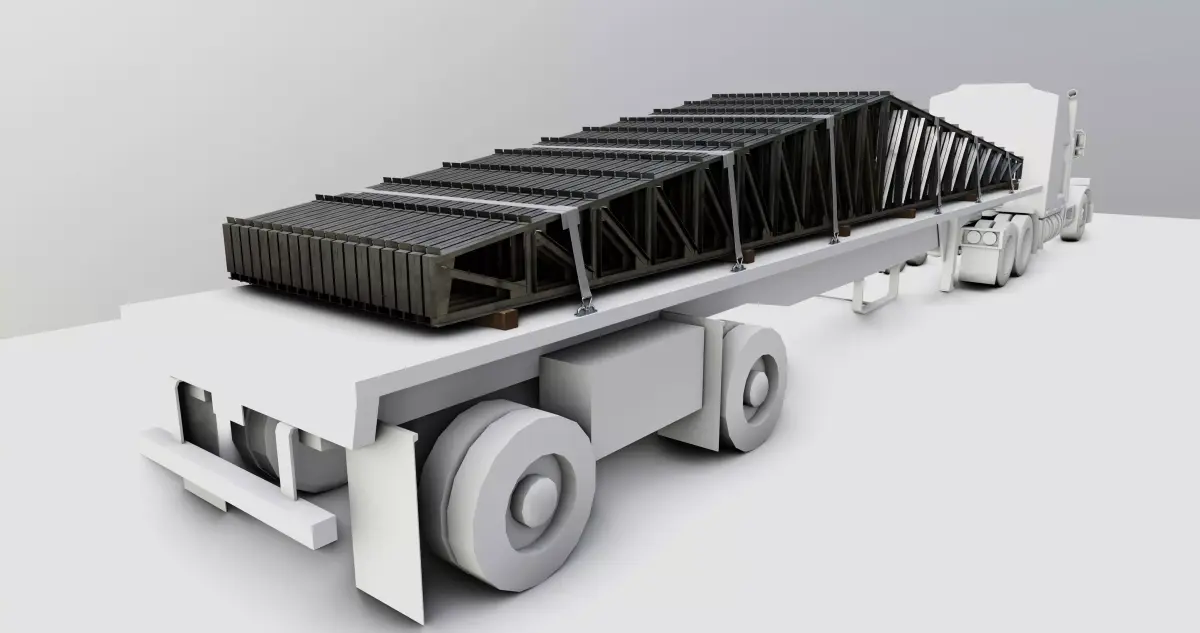 CARGO MODELS FOR TRUCK TRAILER-Roof Modul Type-3 3D model